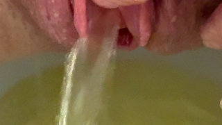 Close up Pussy Pissing - Mila Mynx Piss Slut