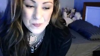 Webcam Girl Plays with Dildo Deep in Her Throat