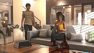 Being a Wife - P13 - the Cheating Wife Lets Her Lover Caress Her Pussy While Having Breakfast with Her Husband