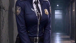 3d Anime Police Cosplay in Prison