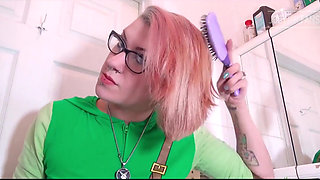 Damp Hair Brush and Straighten