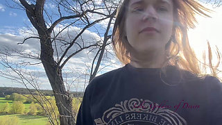 Girl Masturbates in Public in the Mountains Like Lena Polański