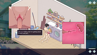 Happy student part 3! Washing machine sex!