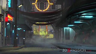 Ass Fuck. innocent college girl and a massive monster in the industrial zone