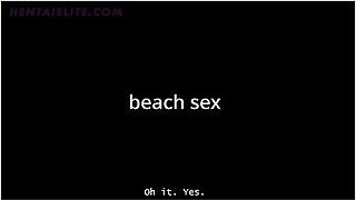 Car Toon - Milf Cass Riding Her Dick On The Beach - 3d Animation