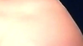 Mature Brunette Stuffing Pussy with Thick Toy Smiling Wildly