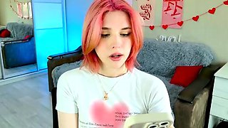 Sexy amateur redhead teen double dildo action