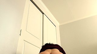 Amateur flashes her big boobs and ripped with the cab driver