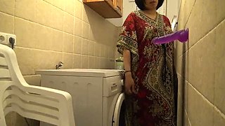 My StepMom Susan Craves My Tongue On Her Hairy Pussy In The Kitchen