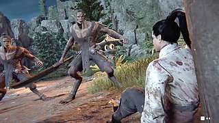 Nude mod for a free porn game featuring girls in intense fights