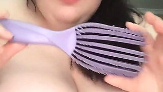 BBW Masturbating with Object