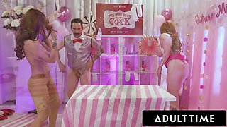 April Olsen and Redhead MILF Lauren Phillips Ride Performers Cock While Eating Out Steamy Red