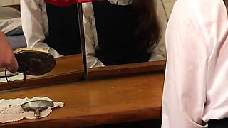Step-mum Catches College Girl Mila at Her Dressing Table Face Slapping Punishment Wmv