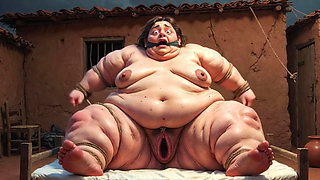 SSBBW in Bondage - Desperate with Fat Wide Wet Pussy