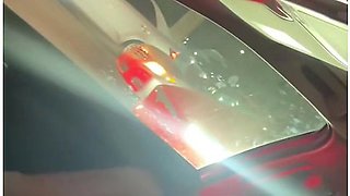 Fingering A Hot Babe In The Car While She Clings Tight, Moans & Squirts Everywhere Drench