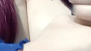 Hot Young MILF Playing with a Big Cock Dildo