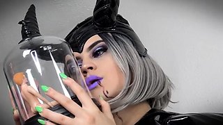 Tiny man humiliated and punished by giantess femdom vixen