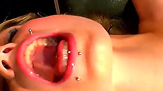 Blonde Strip Slut Rams Fingers in Pussy & Ass