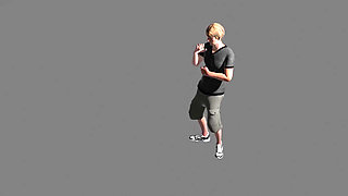 a men singing with invisabel mic