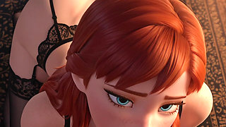 Anna from Frozen 3D cartoon sex animation