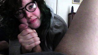 lacey black Sucking-my-boyfriends-cock-and-balls