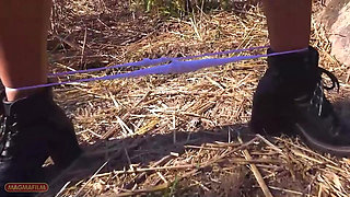 Mexican Woman Is Nibbled by Bodo Outdoors