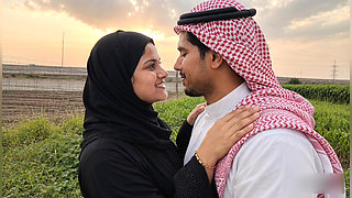 Arabian stepsister went for a walk in the fields and had other plans !
