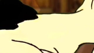 Valentine's Day. Cartoon in Which a Wife Is Fucked in a Public Toilet