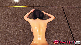 Raven Big Tits 3D Hentai - Reverse Lifting Fuck, Prone Bone, POV Desk Creampie in Uncensored Animation