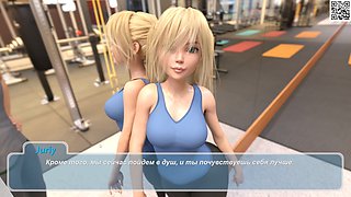 Busty mom gives a handjob and indulges in some solo fun