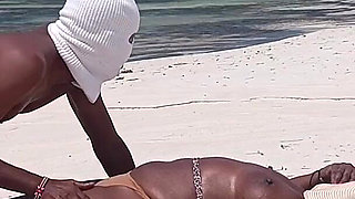 Massage Naked on a Public Beach
