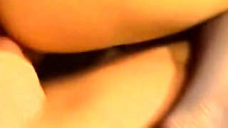 Amateur Cumshot in Nylon Lingerie