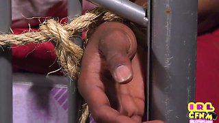 Amateur Porn CFNM femdom suck and wanks BDSM Black tied up