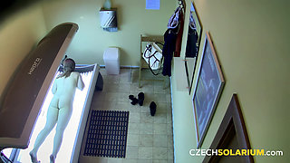 Czech Solarium 225: Brunette's Wild Solarium Adventure