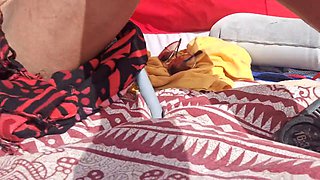 Hotsportfitboys Horny Exhibitionist Beach Cock Flash: Rough Stroke Sparks Massive Hard Boner