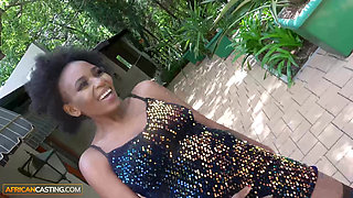 I kept this EBONY MILF moaning through the interview... she chose to ride my BWC - African Casting