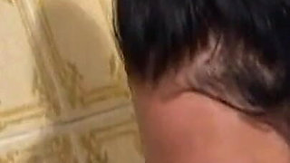 Skinny Brunette Stretched Wide in Gym Pound Fest
