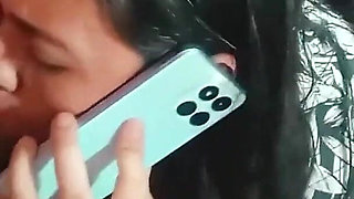 Hot Stepmom Talks on the Phone with Her Cuckold Husband While Getting Fucked