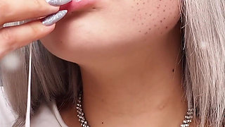 Swallows Sperm and Smears It All Over Her Tits!