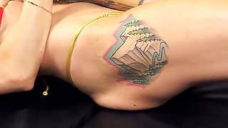 Bombshell Blonde Wrestles Country Boy - Mars Solo Takes on Rexanator in This All Out Mixed Wresting Match with Flexing