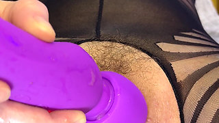 First Attempts at Fisting My Slippery Holes Under a Skirt Without Panties