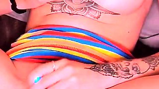 Blonde tight pussy babe solo toy fun in glamour masturbation