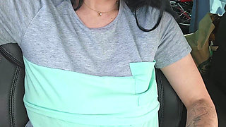 Nipples Playing During Drives Car