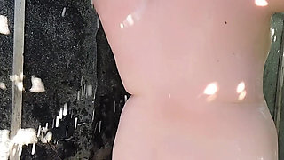 Outdoor Shower Oral Sex Couple