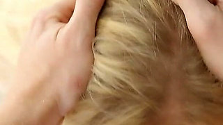 Blowjob and Hairjon Next to the Mirror