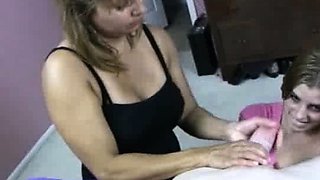 Milf Cassandra spots young Joey beating his meat, she loves