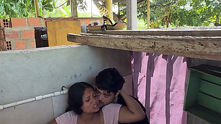 Horny Stepsister Calls Her Husband's Stepcousin From the Bathroom to Have Him Fuck Her