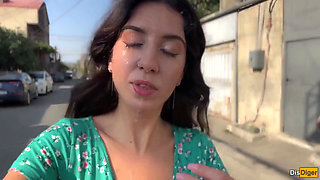 Triple Cum on Face for Village Whore - Public Cumwalk