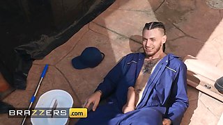 Brazzers - sexy kayley gunner gets dual the sheer pleasure from hubby mick & adonis the window washer