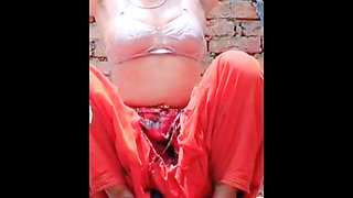 Hot Country Girl Taking Bath Caressing Her Soft Body and Her Hot